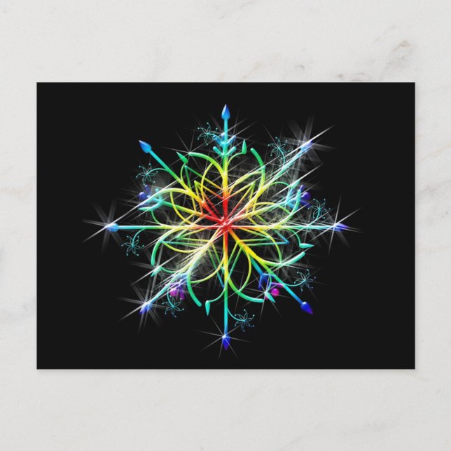 Carte Postale Étoile de couleur rétro (Devant)
