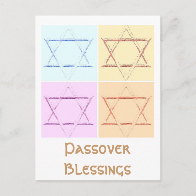 Carte Postale Étoile de David pop art (Devant)