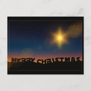 Carte Postale Étoile de Noël avec message
