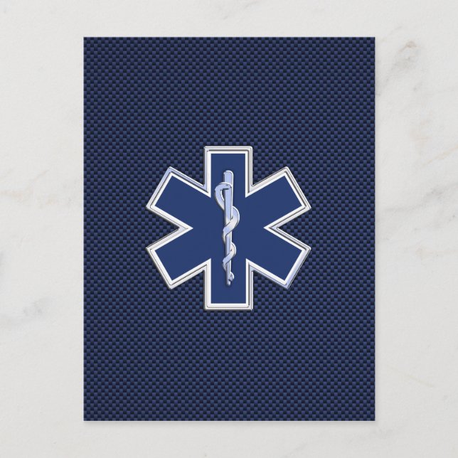 Carte Postale Étoile de vie Paramètre d'urgence Médicale S Décor (Devant)