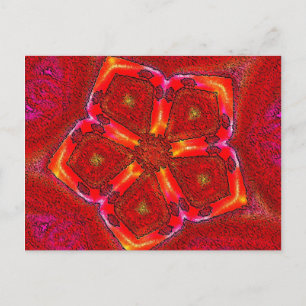 Carte Postale étoile en rouge