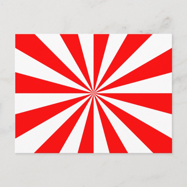 Carte Postale Étoile explosive rouge et blanc (Devant)