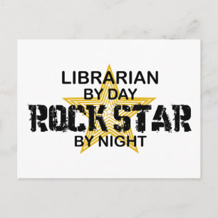 Carte Postale Étoile rock de la bibliothèque par nuit