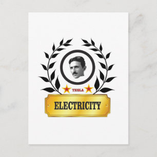 Carte Postale étoile rouge tesla