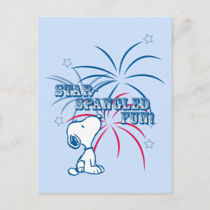 Carte Postale Étoile Snoopy Fun Spangé