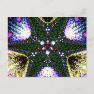 Carte postale étoile verte