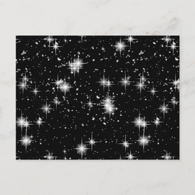 Carte Postale Étoiles brillantes dans l'espace (Devant)