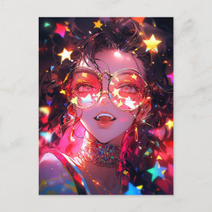 Carte Postale Étoiles de fille Anime