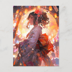 Carte Postale Étoiles de fille Anime