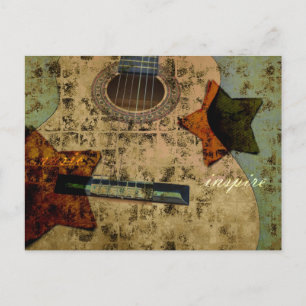 Carte Postale Étoiles de guitare inspirées