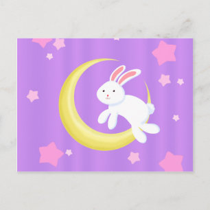 Carte Postale Étoiles de lapin de lune