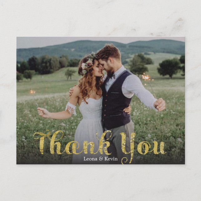 Carte Postale Étoiles de mariage Merci (Devant)