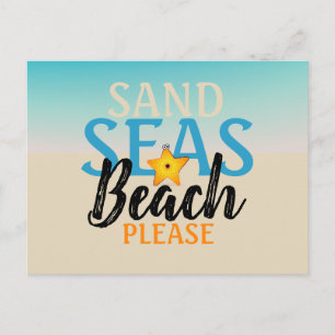 Carte Postale Étoiles de mer Sables Mers Plage