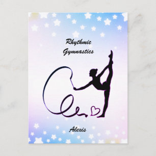 Carte Postale Étoiles de ruban de gymnastique rythmique