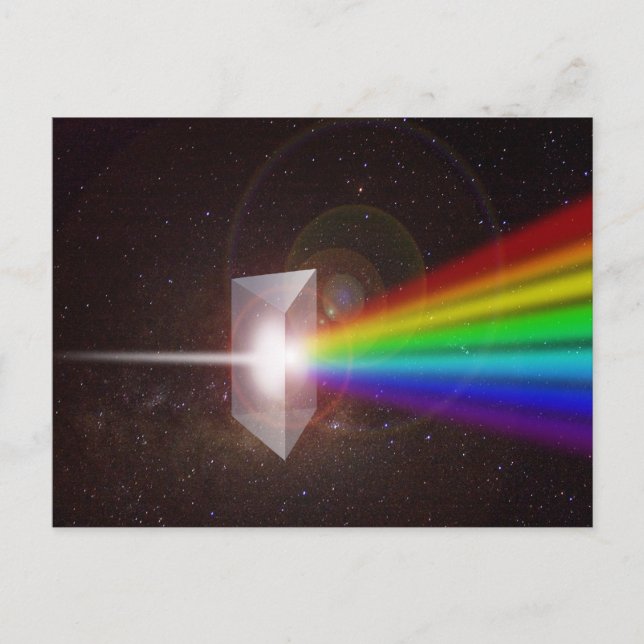 Carte Postale Étoiles d'espace de spectre de couleur de prisme G (Devant)