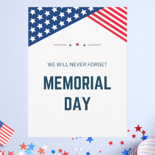 Carte Postale Étoiles et bandes patriotiques du Memorial Day