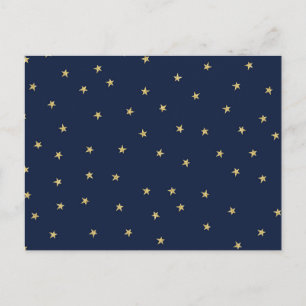 Carte Postale Étoiles Marine Et Or
