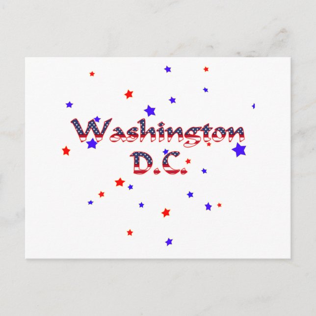 Carte Postale Étoiles patriotiques de Washington DC (Devant)