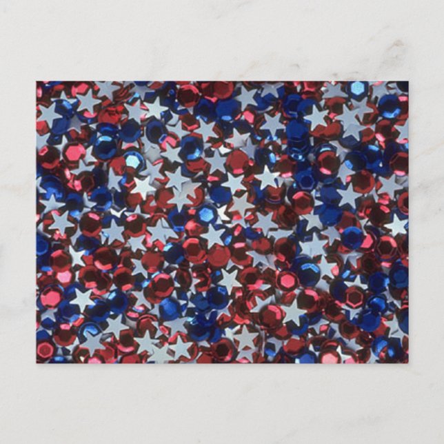 Carte Postale Étoiles Sparkly Confetti (Devant)
