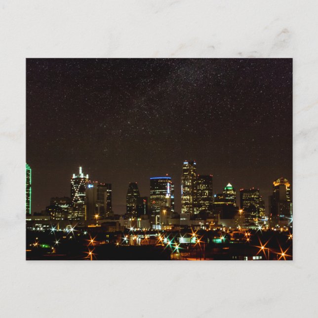 Carte Postale Étoiles sur Dallas, Texas (Devant)