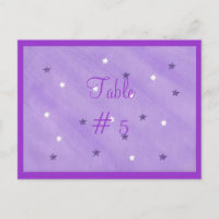 Etoiles violettes et blanches Numéro de tableau Ca
