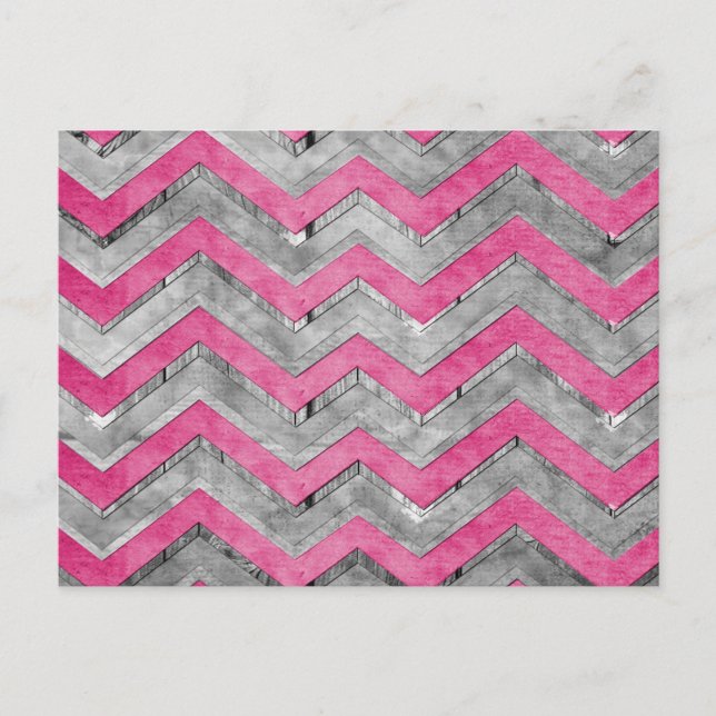 Carte Postale Étonnant cool chevron zigzag motif (Devant)