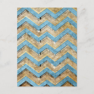 Carte Postale Étonnant cool chevron zigzag motif