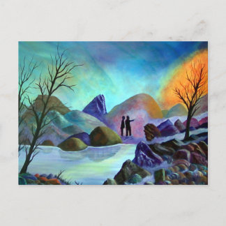 Carte Postale Étrange Vue - Lumières Étranges