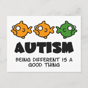 Carte Postale Être différent - conception autiste