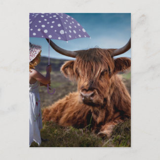 Carte Postale Être gentil avec les animaux