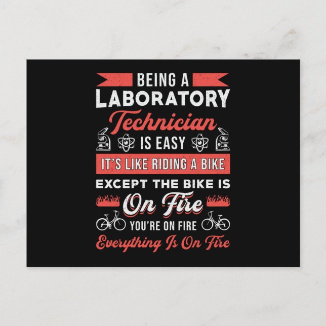 Carte Postale Être Technicien De Laboratoire Science Lab Tech (Devant)