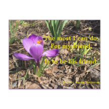 ÊTRE UN AMI -THOREAU POSTCARD