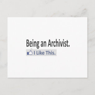 Carte Postale Être un archiviste ... J'Aime Ça