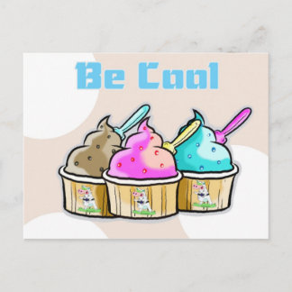 Carte Postale être une glace cool