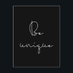 Carte Postale Être une police blanche unique<br><div class="desc">Ne soyez pas comme les autres,  soyez unique : une citation inspirante,  des mots à vivre.</div>