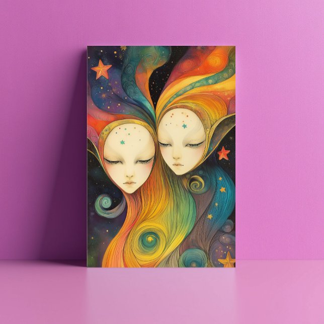 Carte Postale Êtres d'énergie extragalactique Entités lumineuses (Créateur téléchargé)