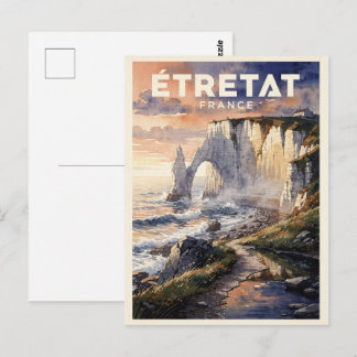 Carte Postale Étretat France Voyage Vintage