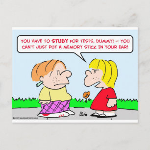 Carte Postale étude de la clé mémoire tests éducation