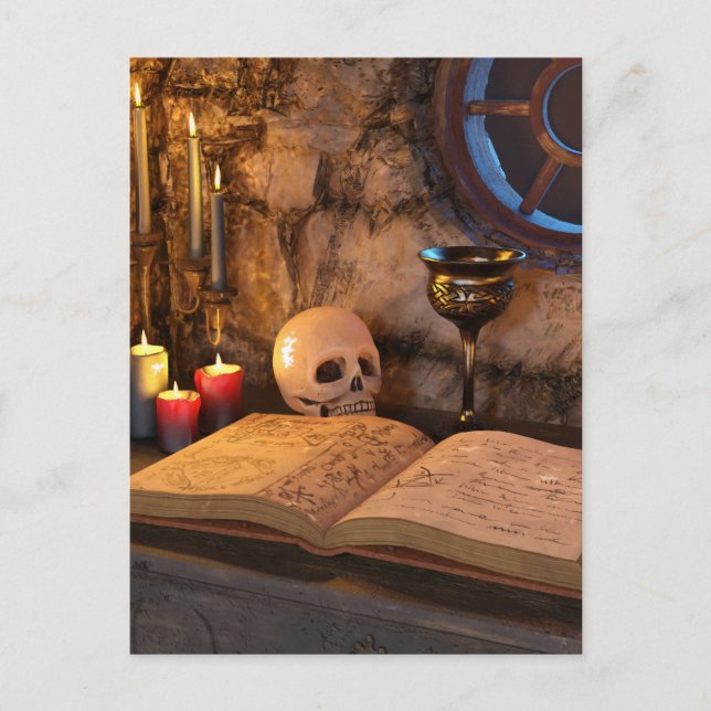 Carte Postale Étude de sorcier de fantasy médiéval (Devant)