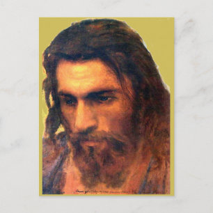 Carte Postale étude de tête de Jésus-Christ avant 1872 par I. Kr