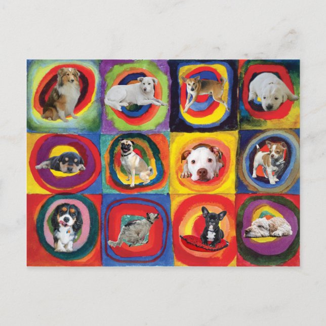 Carte Postale Étude des chiens (Devant)