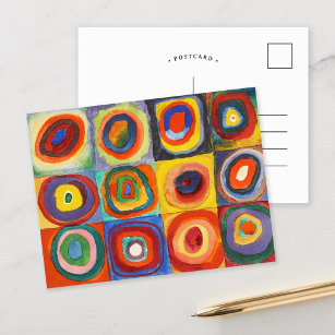 Carte Postale Étude des couleurs   Wassily Kandinsky