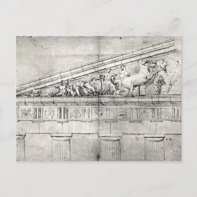 Carte Postale Étude d'un fronton du Parthénon (Devant)