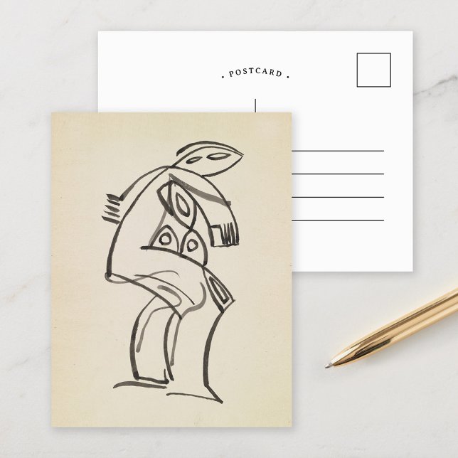 Carte Postale Étude d'une figure féminine | Henri Gaudier-Brzesk (Créateur téléchargé)