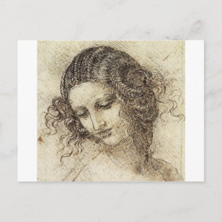 Carte Postale Étude pour le chef de Leda