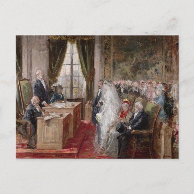 Carte Postale Étude sur le mariage civil (Devant)
