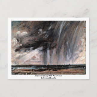 Carte Postale Étude Sur Le Mer Avec Nuage De Pluie Par Le Consta