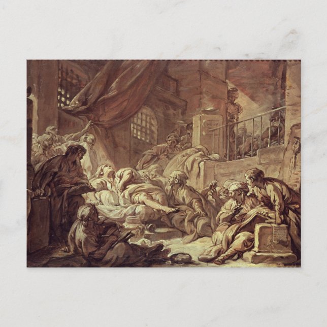 Carte Postale Étude sur une scène pénitentiaire (Devant)
