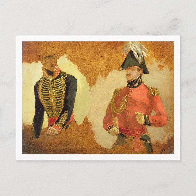 Carte Postale Études de l'Artillerie royale du cheval Uniforme e (Devant)