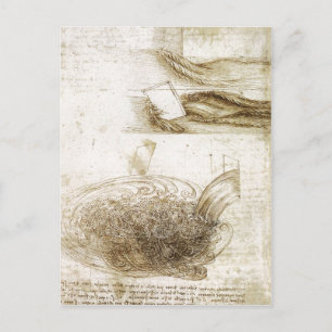 Carte Postale Études de l'eau passant Obstacles et tombant 150